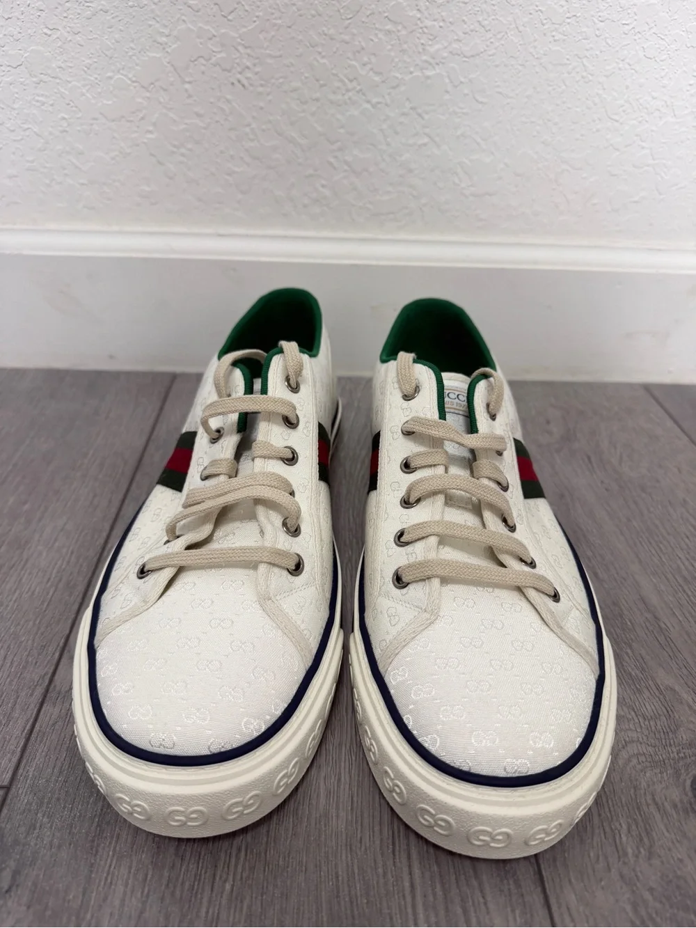 GUCCI Tennis 1977 'White Mini GG' MEN SIZE 13